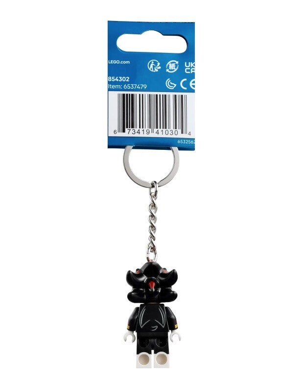 LEGO 854302 Shadow the Hedgehog Keyring - Sonic - New with Tag