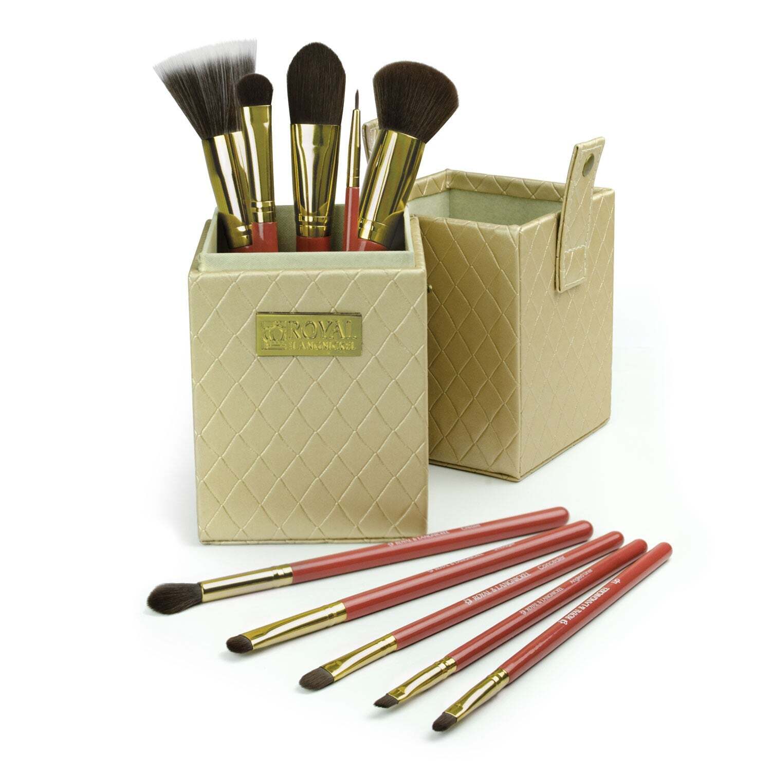 Royal & Langnickel Guilty Pleasures Make-up Pinsel Set – 12 Stück, Vegan, Schwarz/rot