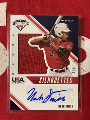 2020 STARS & STRIPES SILHOUETTES RELIC AUTO NOAH SMITH #160/199  USA