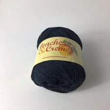 Peaches & Creme Worsted Cotton Yarn in black 01040, 1 Skein