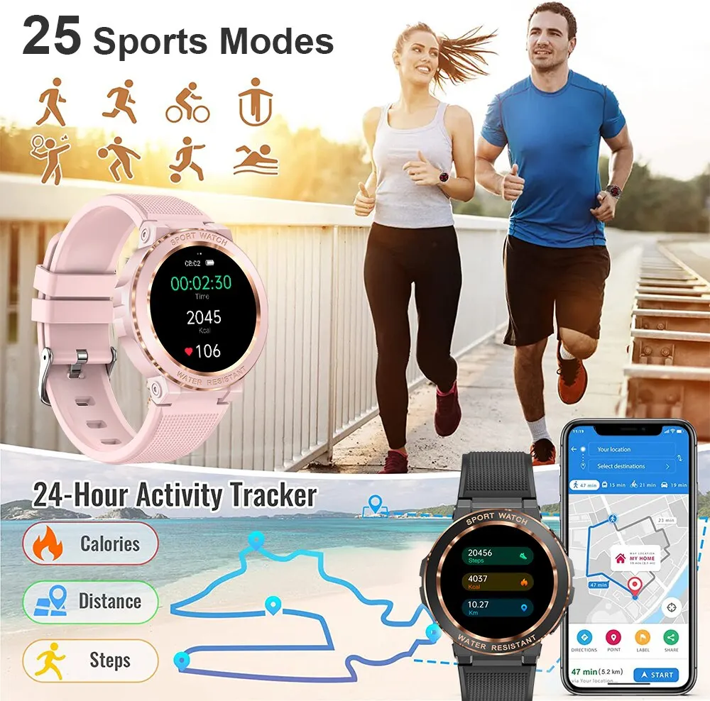 Smart Watches Ladies Fitness Tracker Women Watches for Android iPhone