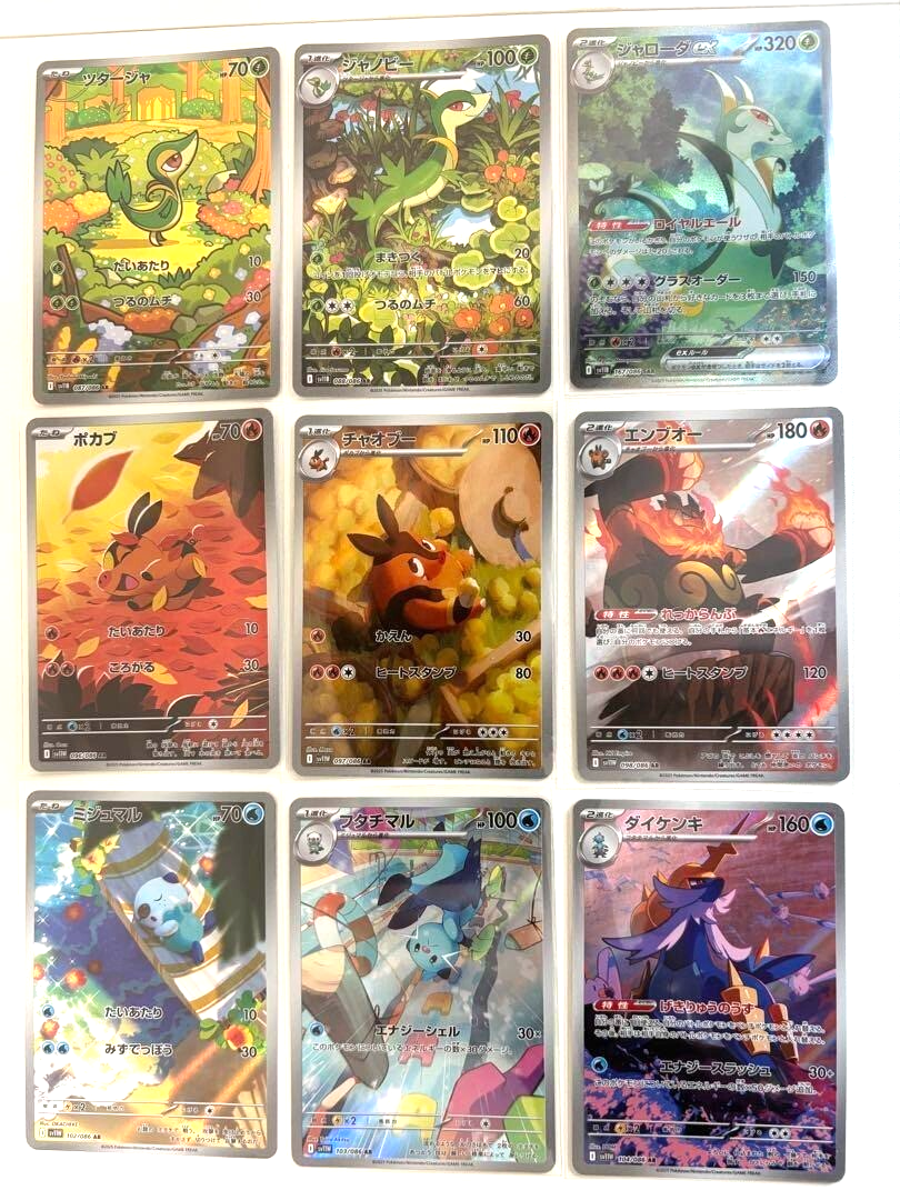 ポケモンカード AR6枚セット Pokemon Card sv6a AR/SAR Set Snivy Tepig Oshawott Evolutions Black
