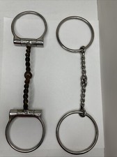2 VTG Horse Bit Twisted Mouth Snaffles Horse Bits Used Horse Tack Cowboy A4