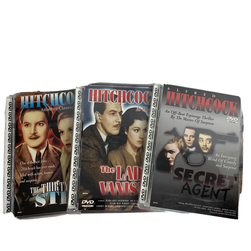 DVD Lot of 3 Alfred Hitchcock Films 39 Steps/Secret Agent/Lady