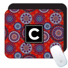 Gift Mousepad : Mandala Red Decor Pattern Indian Esoteric Abstract