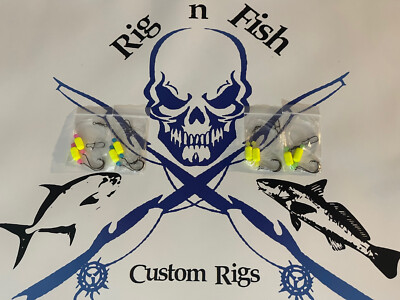 4 Surf / Pier Fishing Rigs: Pompano, Whitings, Croakers, Snappers, Etc.
