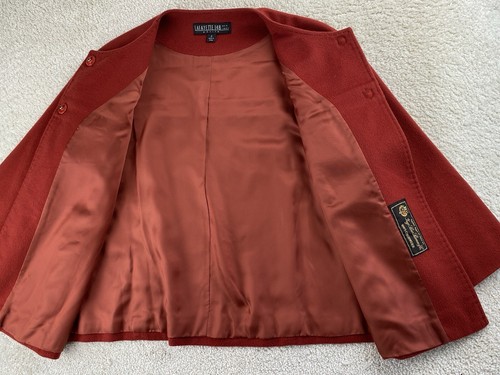 Giacca tuta blazer Lafayette 148 New York Loro Piana donna 4 100% cashmere rosso - Foto 6 di 12