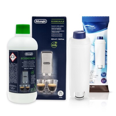 Original D'elonghi EcoDecalk Entkalker DLSC500 Liquid 500ml, Kaffeevollautomatenfilter