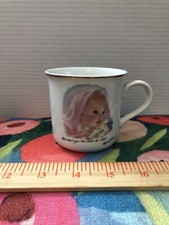 1984 Baby  s First Gift Cup  God Sent You The Best He Had  Baby Girl Mug 2 7/8  