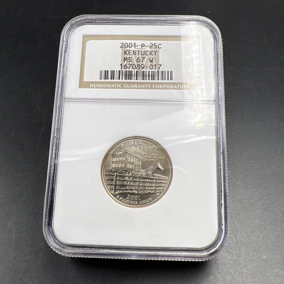 2001 P Kentucky State Statehood Quarter Coin MS67 NGC #017 W Holder - Image 3 of 4