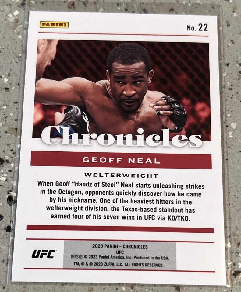 2023 Chronicles /49 Geoff Neal No. 22 UFC! - Image 2 of 2