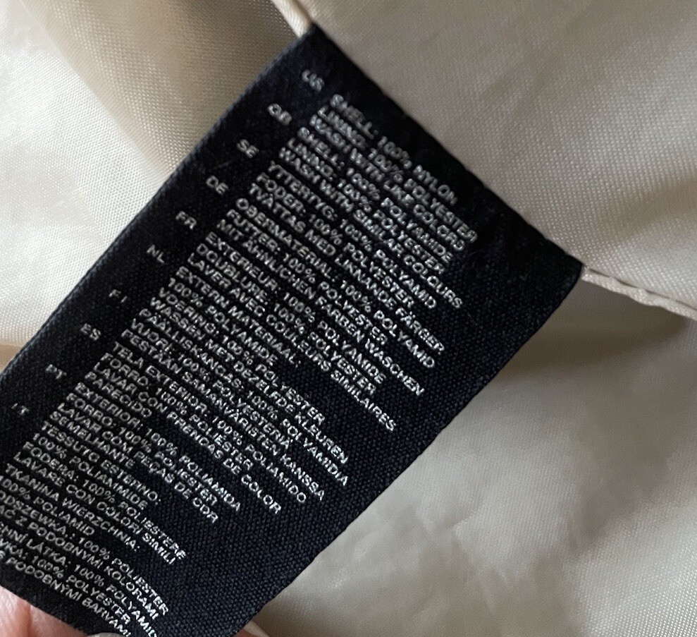 H & M Spring Jacket S Tan Neutral Zip Hooded Nylon Capsule Minimal Classic thumbnail 8