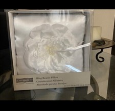 New Satin White Ring Bearer Pillow  Wedding  Bridal