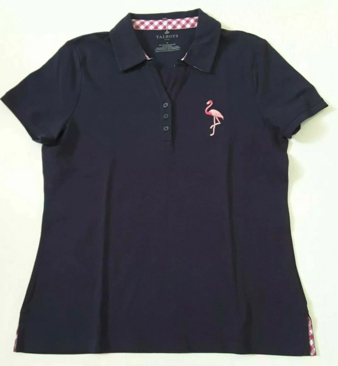 Talbots V Neck Polo Shirt Nautical or Flamingo Multiple Sizes