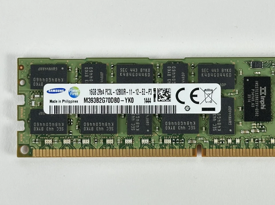 Samsung/Hynix 64GB Lot of 4x 16GB 2Rx4 PC3L-12800R ECC RDIMM DDR3 1600MHz Server - Image 4 of 4