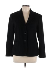 Jaeger Women Black Wool Blazer 12