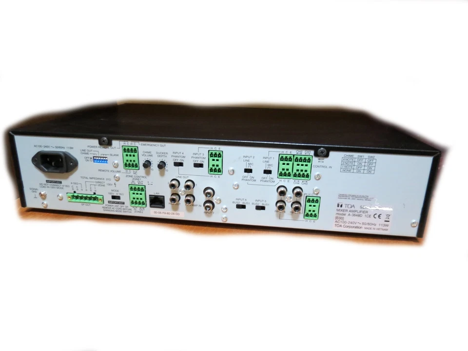 TOA A3648D 480W NETWORK CLASS D MIXER AMP WEB - monitoring - Image 3 of 3