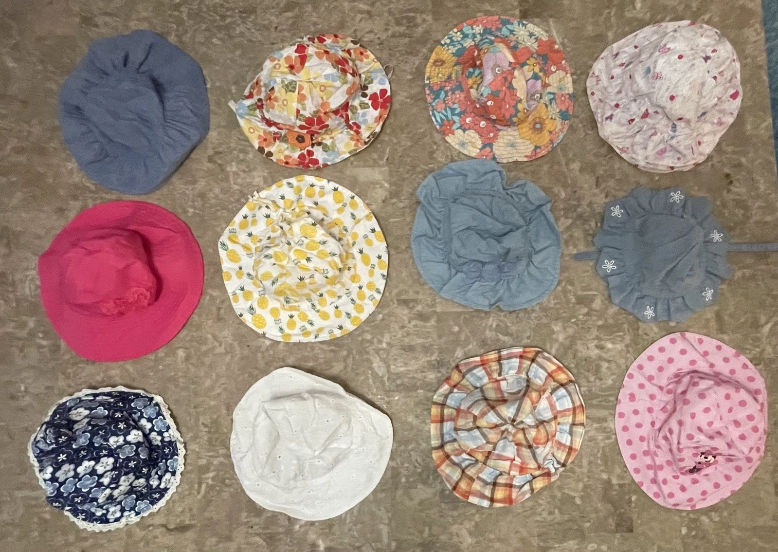 Baby Girl Summer Sun Hat Lot -12 pc- 0-24M 3-9M 12-24M Butterfly Minnie Flower
Opens in a new window