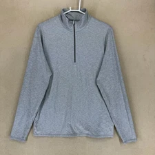 Vuori Mens Long Sleeve Quarter Zip Ease Performance Pullover Sweatshirt Gray S L