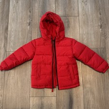 Swiss Tech Red Kids Zip Up Puffer Jacket Size XS 4/5