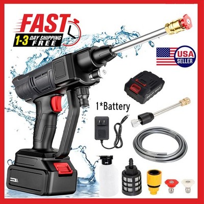 Portable Cordless Electric High Pressure Water Spray Gun Car Washer Cleaner Tool