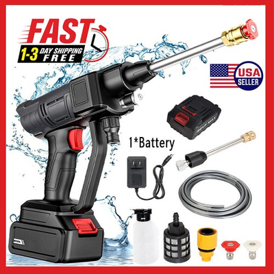 #ad Portable Cordless Electric High Pressure Water Spray Gun Car Washer Cleaner Tool $23.88
