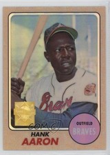 2000 Topps Chrome Reprints Refractor Hank Aaron (1968 Topps) #15 HOF 04m8