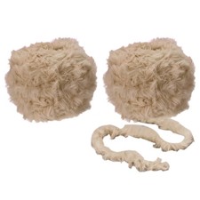 35yds Faux Fur Yarn, 2 Skeins Fuzzy Yarn Crochet Fluffy Yarn Soft, Light Brown