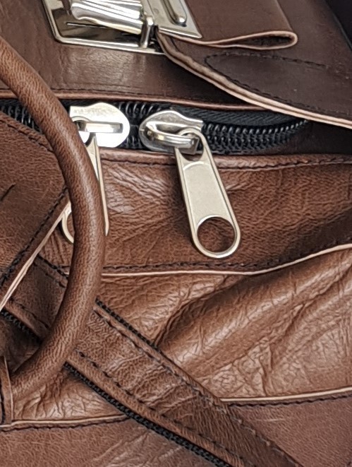 Borsa da viaggio in vera pelle di capra marrone foto 6
