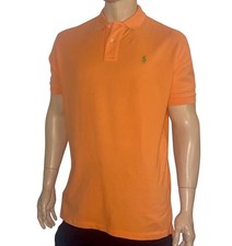 POLO RALPH LAUREN PEACH ORANGE CLASSIC FIT POLO GREEN PONY NWT L XL