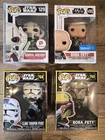 Star Wars Funko Pop Lot: General Grievous #129 Boba Fett #490 & #769 Fives #768