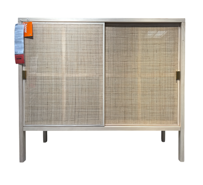 New IKEA STOCKHOLM 2025 Cabinet with Sliding Doors Rattan/Pine