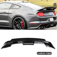 Wicker Bill Trunk Spoiler Wing Carbon Fiber Gt500 Style For Ford Mustang 2015-23 Wicker Bill Trunk Spoiler Wing Carbon Fiber Gt500 Style For Ford Mustang 2015-23