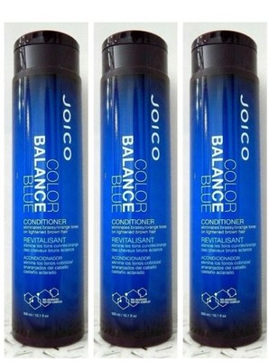 3 Joico Color Balance BLUE CONDITIONER Eliminates Orange Tones 10.1 oz Ea (325)H
