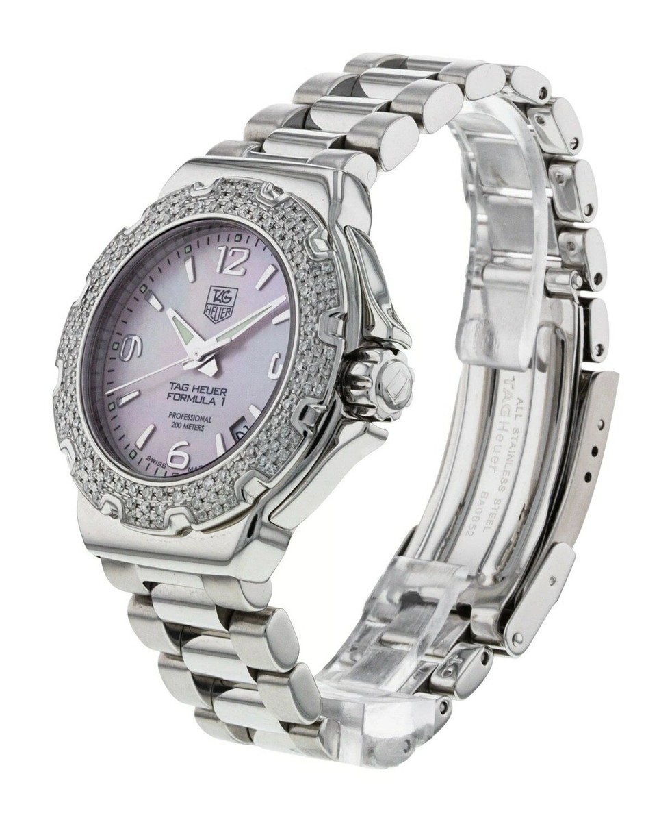 Tag Heuer Formula 1 37mm WAC1216 Pearl Pink Dial Diamond Women's