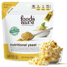 Non-Fortified Nutritional Yeast Flakes 6oz Vegan Cheese Powder Seasoning