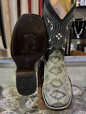 Bottes En Peau De Cobra J. Chisholm Homme - Taille US 9D - Fabriquées Aux USA