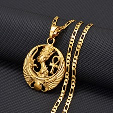 Queen Nefertiti / Ankh Cross / Fab Egyptian Necklace