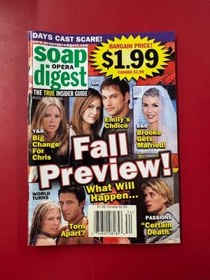 Soap Opera Digest Magazine August 26 2003 Fall Preview GH Y&R B&B
