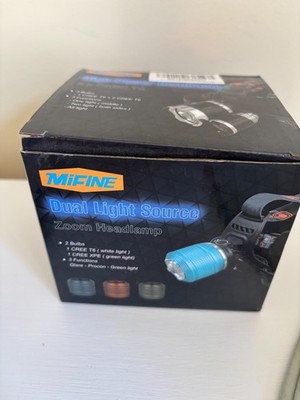 MiFine Zoom Dual Light Headlamp 1 CREE T6, 1 CREE XPE (New -  Open Box)