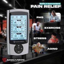 Neocarbon SM9126 TENS Unit Muscle Stimulator - Silver