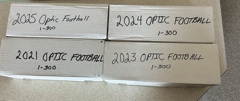 2021,23,24,25 Complete Optic Football Sets Loaded With Rookies Maye Dart Invest