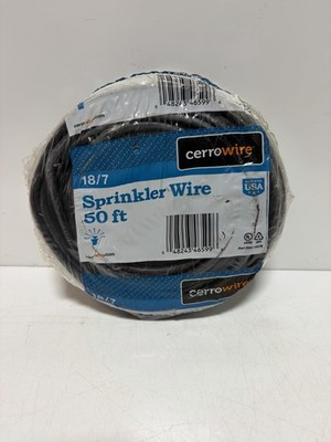 Cerrowire 50 ft. 18/7 Black Solid Copper Sprinkler Wire - 240-1007B