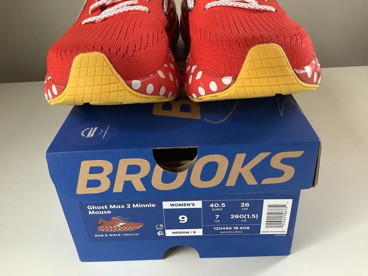 runDisney Brooks Ghost Max 2 Minnie Mouse Mens Size 7.5 / Womens 9 LIMITED RARE RunDisney Brooks Ghost Max2 Minnie Mouse M9,5 W11 (reg width  main image 4