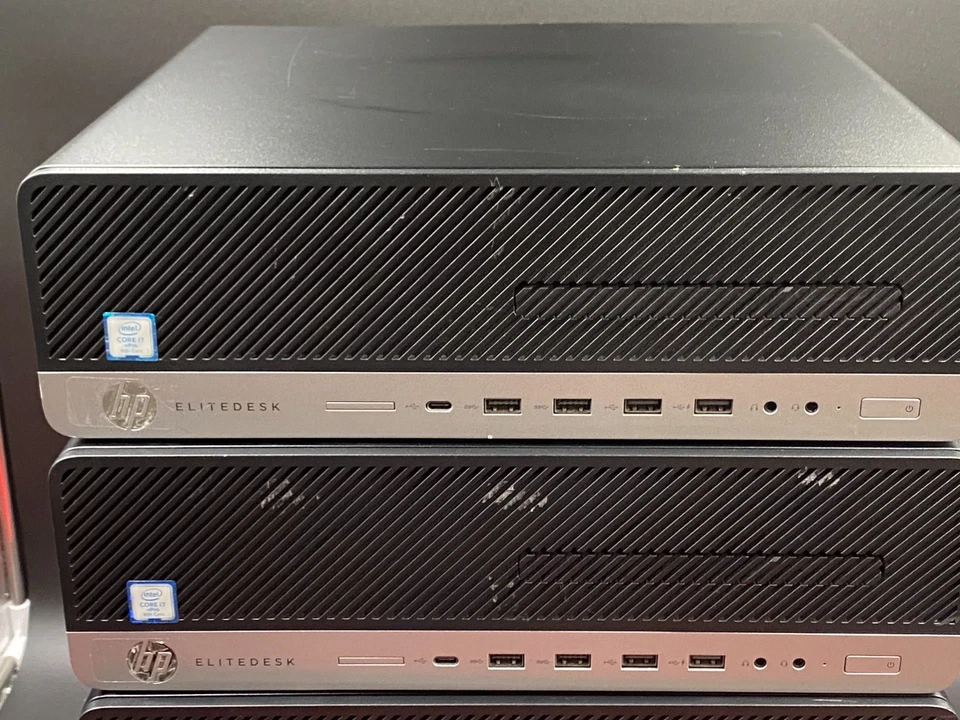 3 LOT HP ELITEDESK 800 G4 SFF PC i7-8700 8GB RAM 240GB SSD WiFi WINDOWS 11 - Image 3 of 4