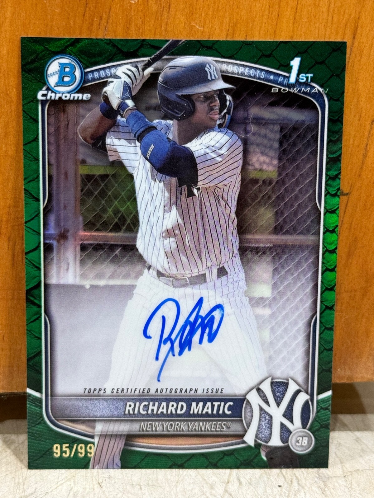 2025 Bowman Richard Matic 1st Chrome Green Reptilian Auto Refractor #CPA-RM /99