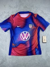 USMNT Nike 2024 Academy Pro Pre-Match Top Royal Short Sleeve Mens Size Medium