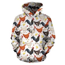 Chicken Henna Flower Hoodie Man Women S-5Xl