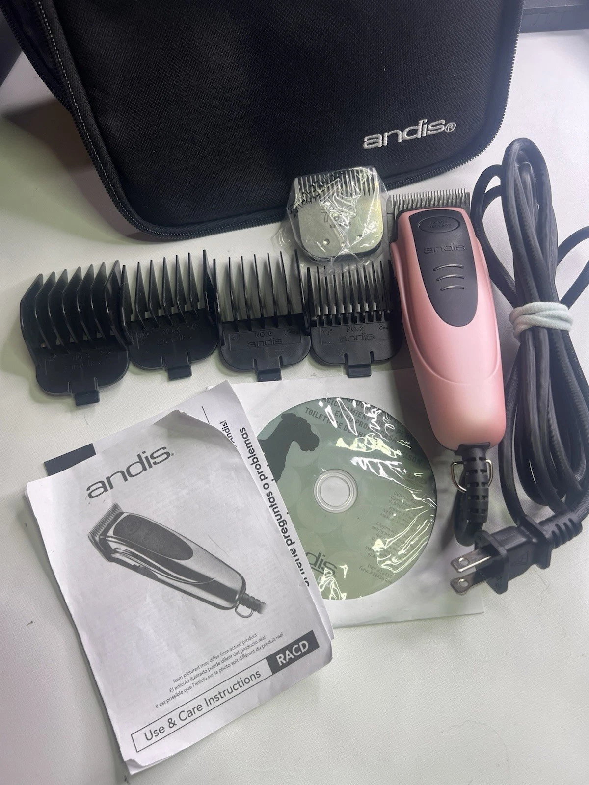 Andis Grooming Clipper RACD Easy Clip Versa Pink Dog Pet Corded