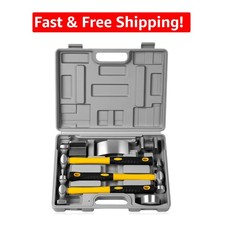 Complete 7-piece Auto Body Hammer Set With Ergonomic Grip And Drilling Trolleys Complete 7-piece Auto Body Hammer Set With Ergonomic Grip And Drilling Trolleys
